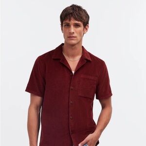 Madewell Men’s Easy Short-Sleeve Shirt in Corduroy - Size Large